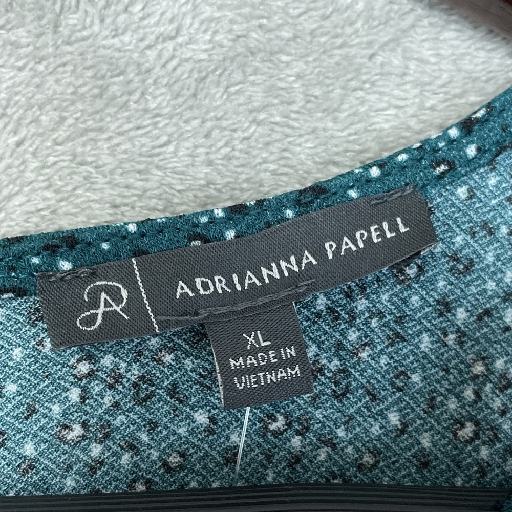 Adrianna Papell Women's XL Blouse Green H1089 - Picture 6 of 8